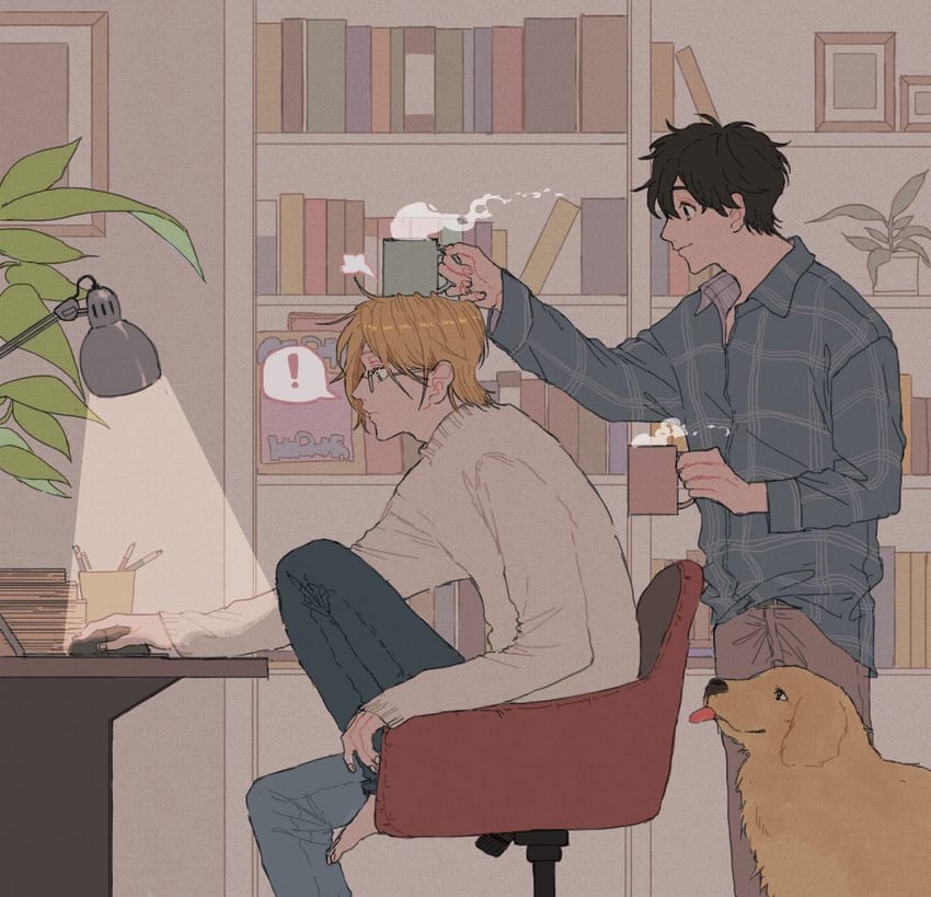 ash lynx and okumura eiji (banana fish) drawn by a_co_pi