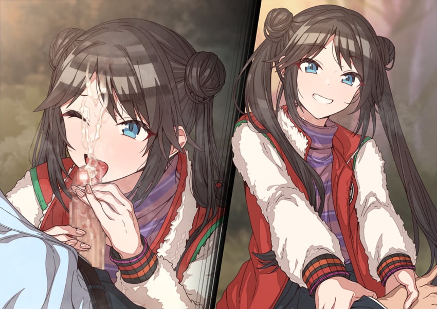 mitsumine yuika (idolmaster and 1 more) drawn by erere