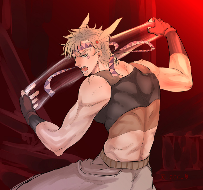 caesar anthonio zeppeli (jojo no kimyou na bouken and 1 more) drawn by n_(ccc_7)