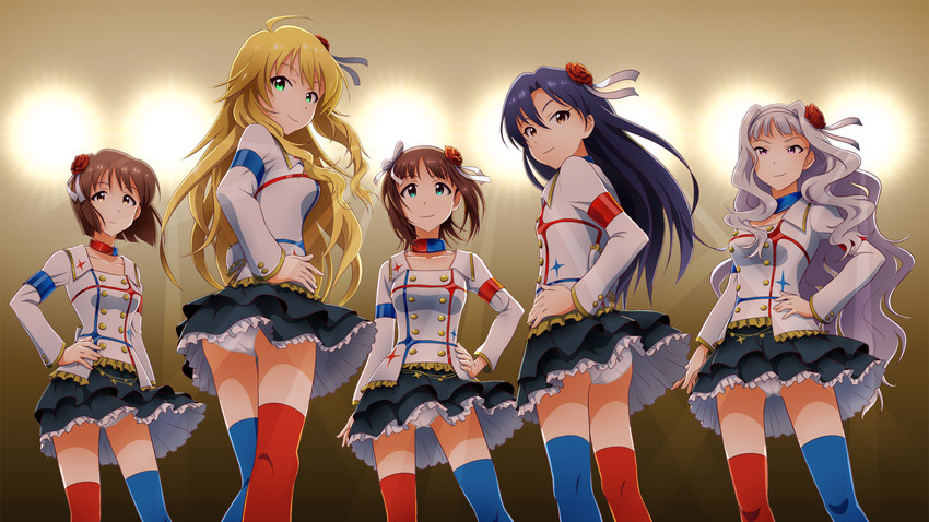hoshii miki, kisaragi chihaya, amami haruka, shijou takane, and hagiwara yukiho (idolmaster and 1 more) drawn by sunsun69