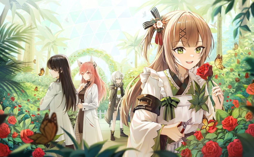persicaria, professor, female professor, croque, and sakuya (girls' frontline and 1 more) drawn by plus1024