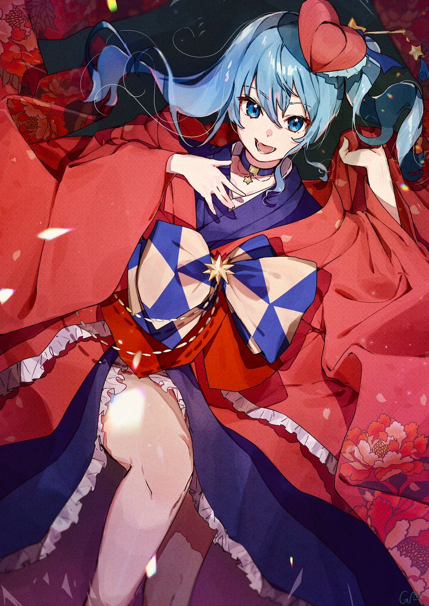 hoshimachi suisei (hololive and 1 more) drawn by idenshi_hina