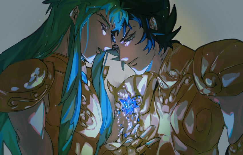 aquarius camus and capricorn shura (saint seiya) drawn by user_ywne8482