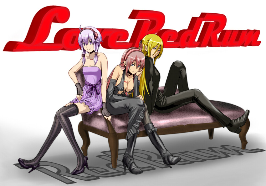 megurine luka, yuzuki yukari, and lily (vocaloid and 1 more) drawn by no10