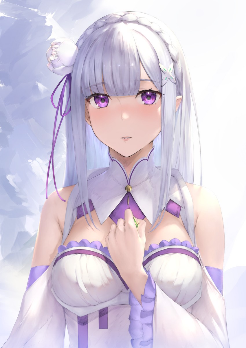 emilia (re:zero kara hajimeru isekai seikatsu) drawn by yamada_(polisotiren)