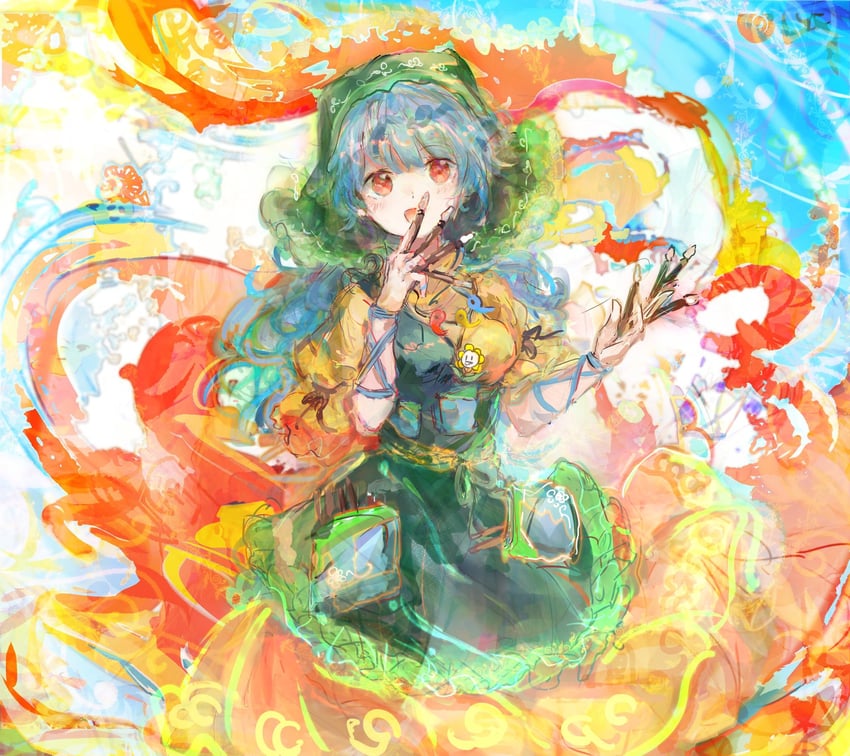 haniyasushin keiki (touhou and 1 more) drawn by uwazumi