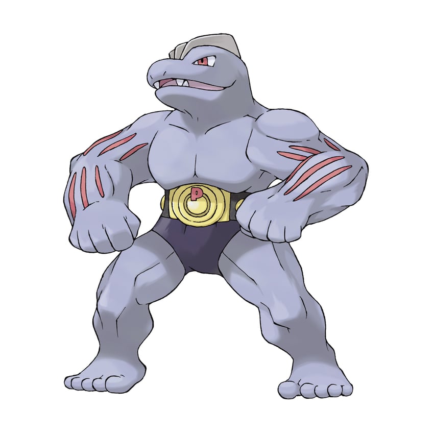 machoke (pokemon and 1 more) drawn by sugimori_ken