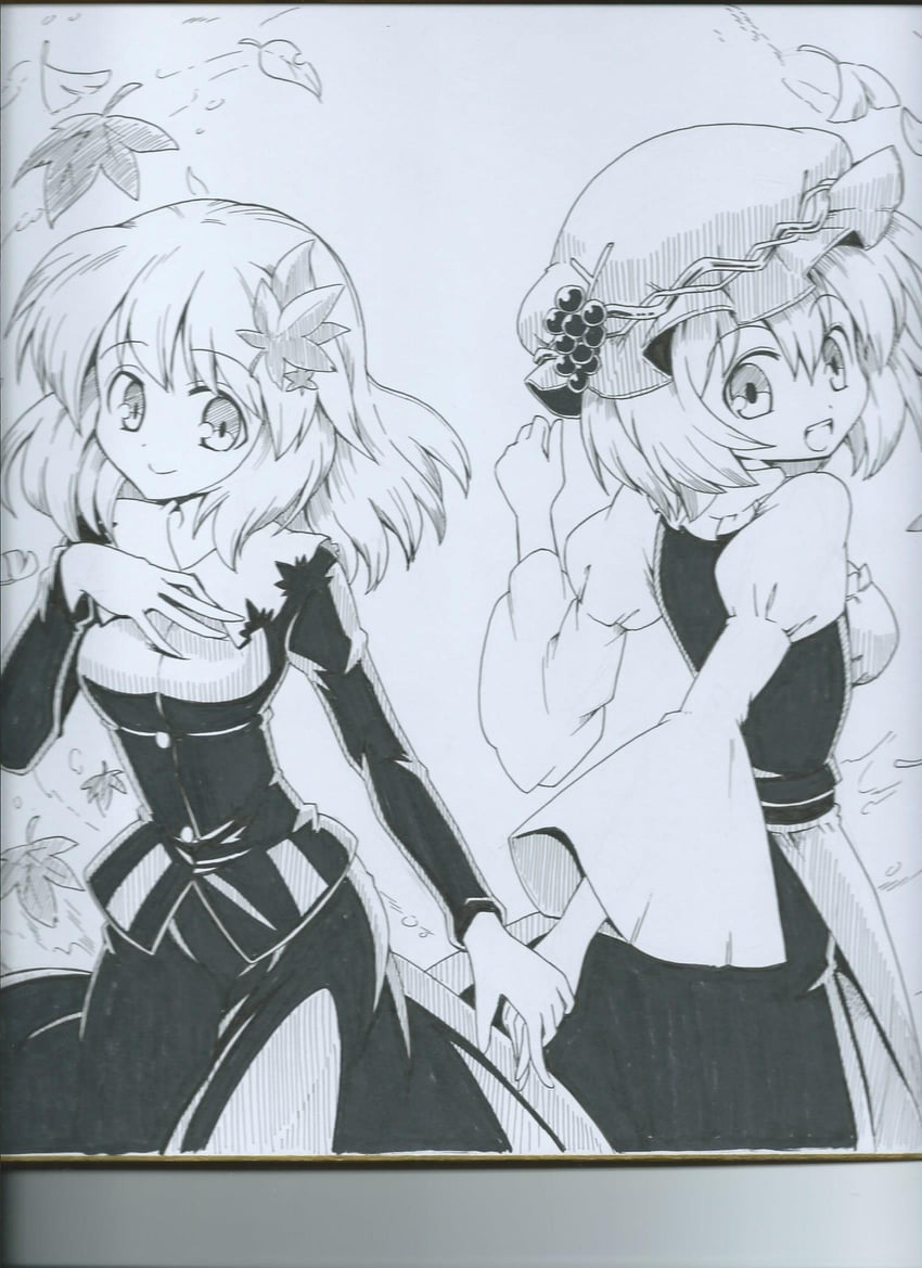 aki minoriko and aki shizuha (touhou) drawn by futa_(nabezoko)