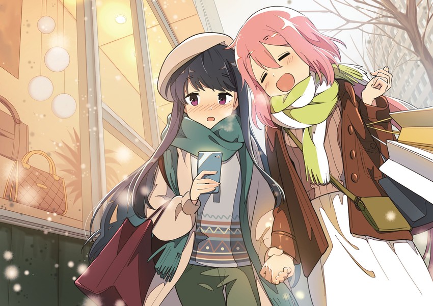 shima rin and kagamihara nadeshiko (yurucamp) drawn by ichimi_renge