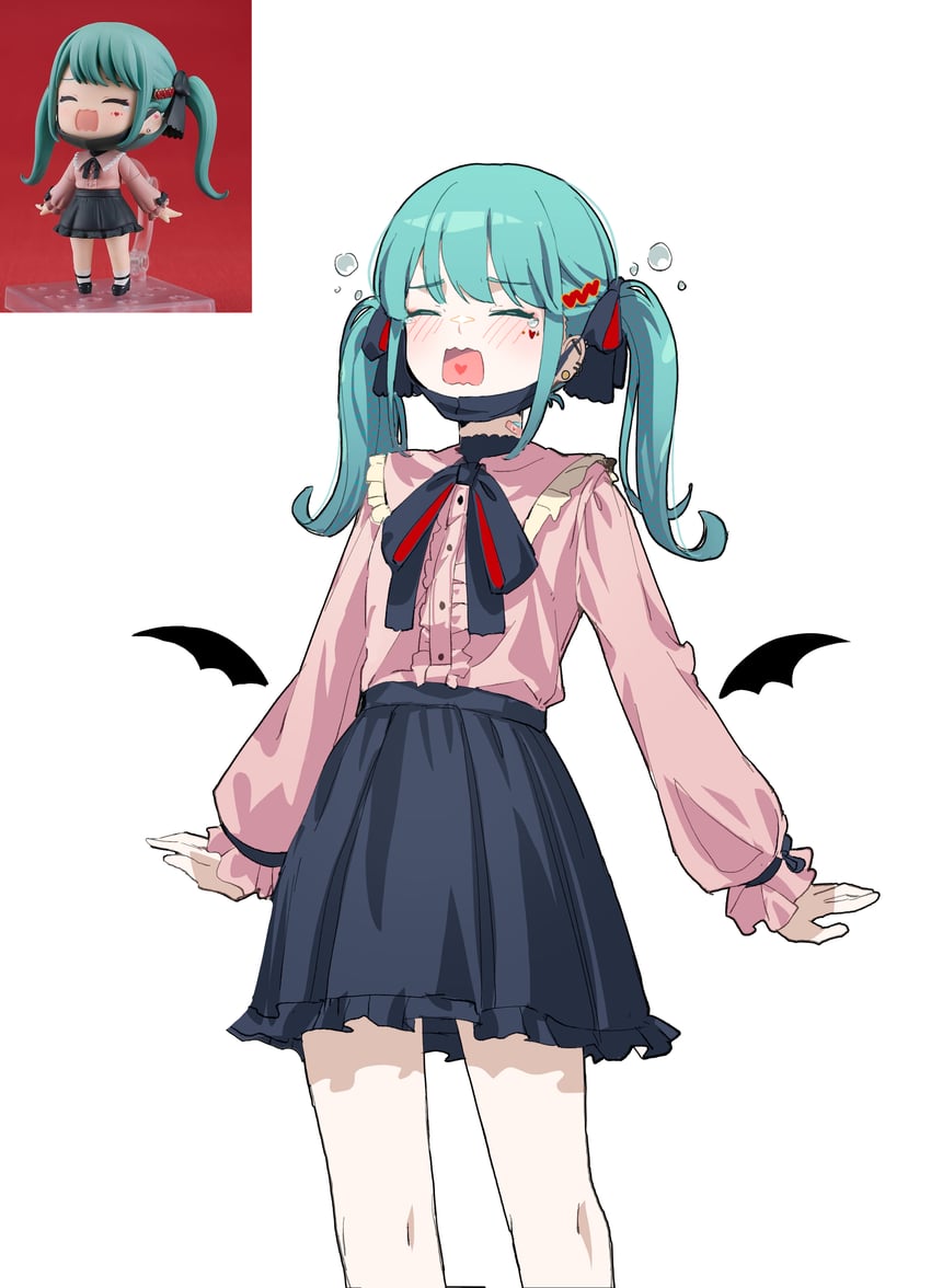 hatsune miku (vocaloid and 1 more) drawn by nun_nu