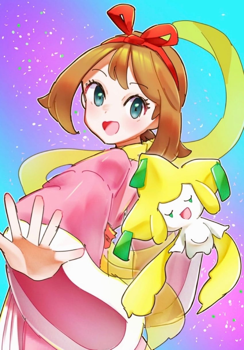 may, jirachi, and orihime (pokemon and 1 more) drawn by meta-g_(curc8737)