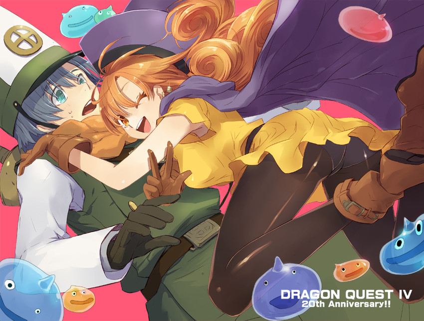 slime, alena, and clift (dragon quest and 1 more) drawn by gin_(oyoyo)