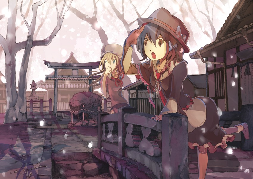 usami renko and maribel hearn (touhou) drawn by tokoroten_(hmmuk)