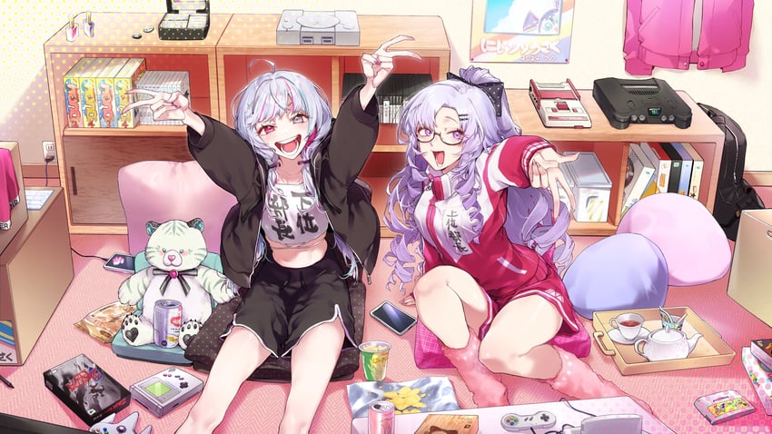 hyakumantenbara salome and ishigami nozomi (nijisanji) drawn by agohige_x