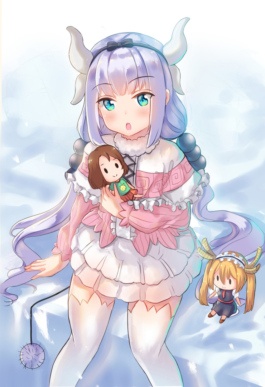 kanna kamui, tohru, and saikawa riko (kobayashi-san chi no maidragon) drawn by holmemee