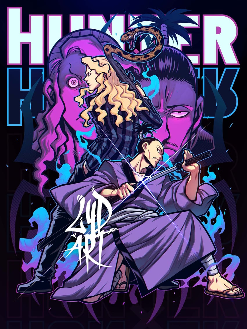 nobunaga hazama and hinrigh biganduffno (hunter x hunter) drawn by lydart_mclo