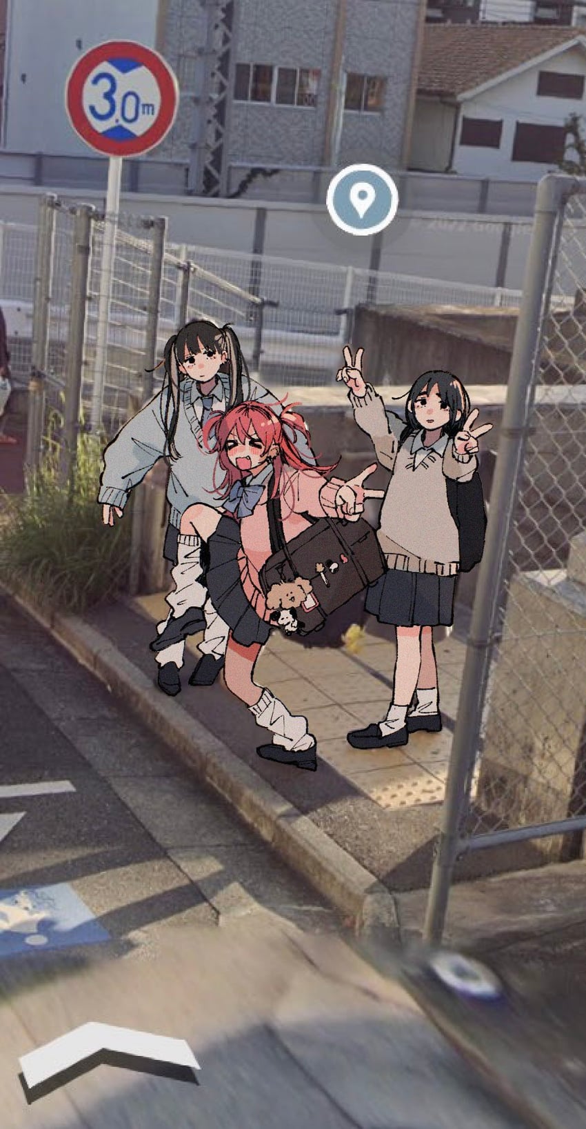 ogino ichiko, kuran arisa, and suzuki (inkya gyaru demo ikigaritai!) drawn by kashiwagi_tsukiko