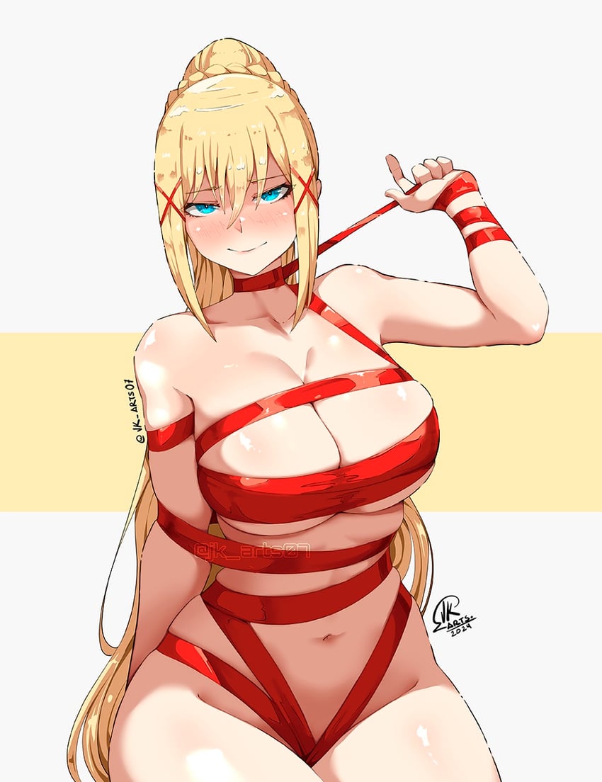 darkness (kono subarashii sekai ni shukufuku wo!) drawn by jk_arts