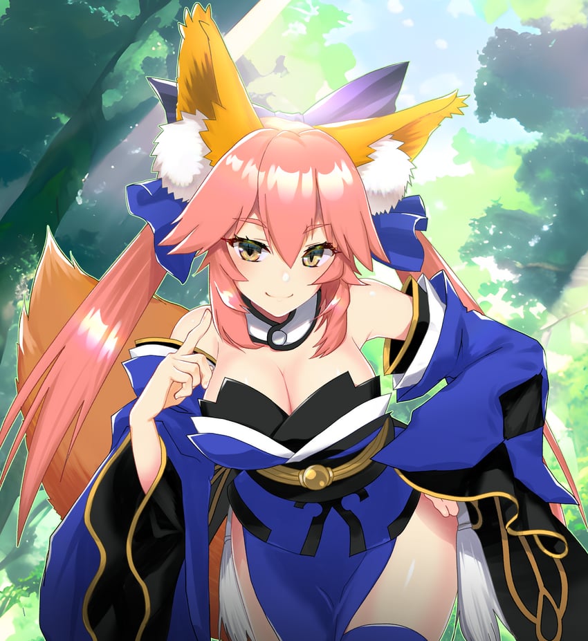 tamamo and tamamo no mae (fate and 2 more) drawn by corgi_sleeping