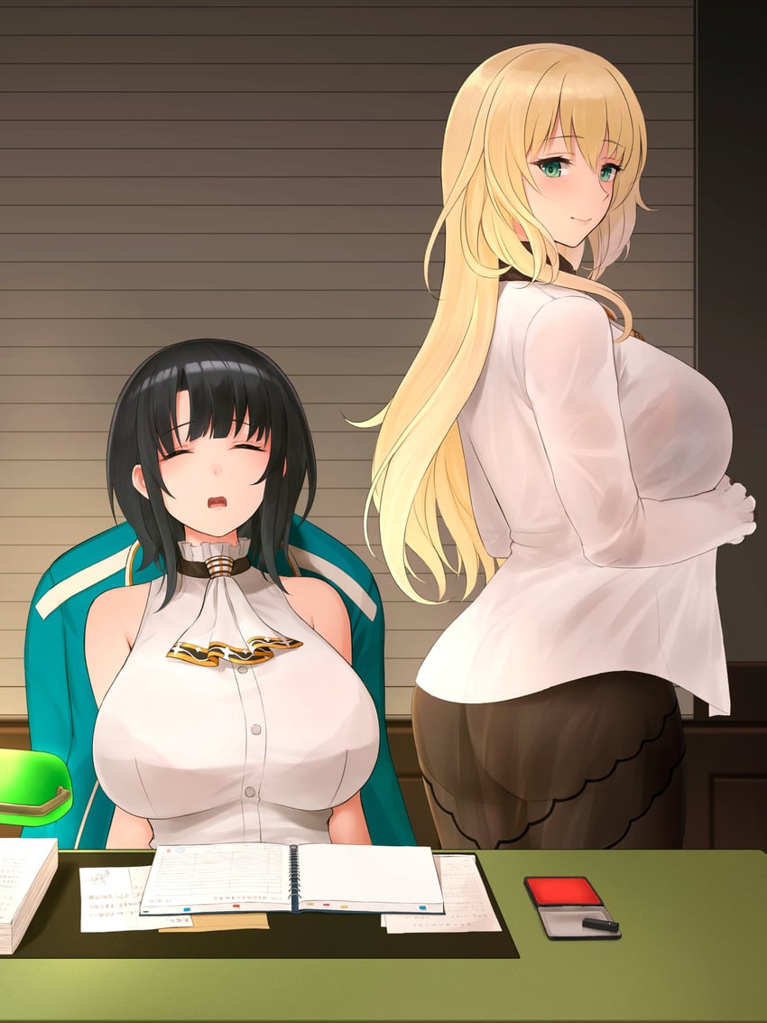 atago and takao (kantai collection) drawn by odachu