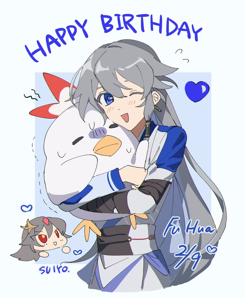 fu hua, herrscher of sentience, and jingwei (honkai and 1 more) drawn by uehara_suiyo