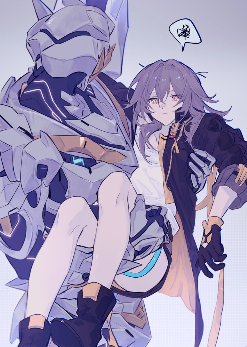 trailblazer, firefly, stelle, and sam (honkai and 1 more) drawn by mao_(expuella)