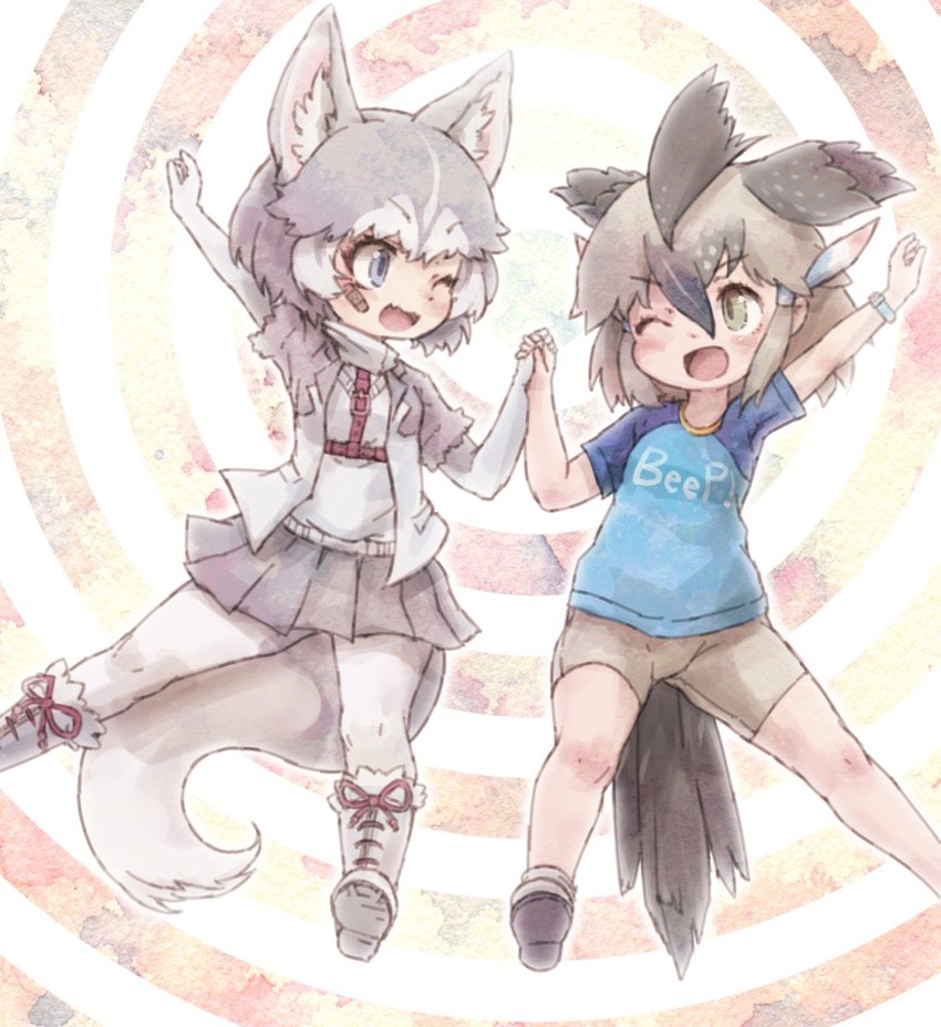 dog and greater roadrunner (kemono friends and 1 more) drawn by kolshica