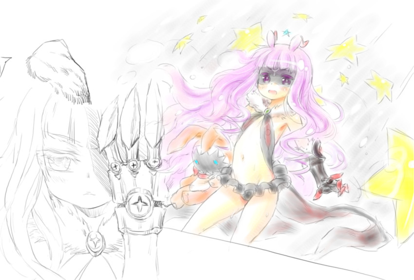 hoshimiya kate and venera-sama (sekai seifuku: bouryaku no zvezda) drawn by kurotsuki_(luowei99)