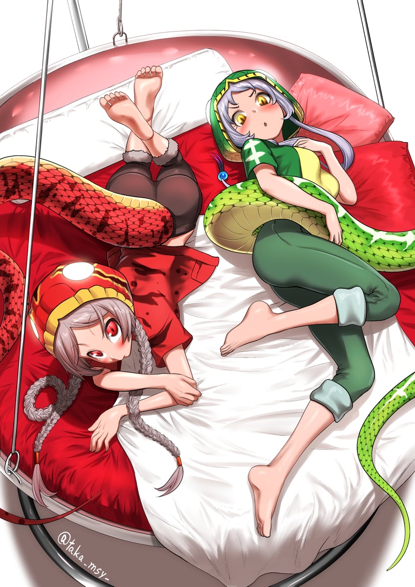 amazon tree boa and emerald tree boa (kemono friends) drawn by kashisu_mint
