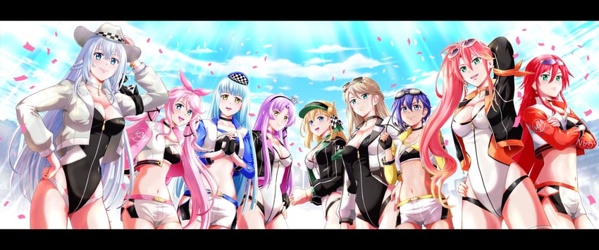 renne, agnes claudel, shizuna rem misurugi, elaine auclair, judith lanster, and 4 more (eiyuu densetsu and 2 more) drawn by xiacheng_tatsuya