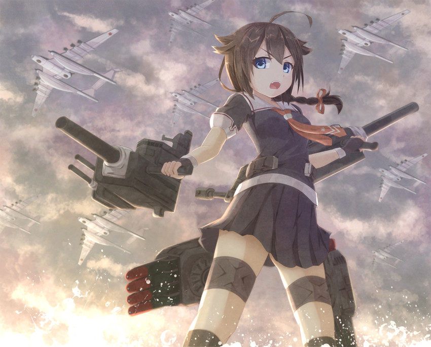 shigure and shigure kai ni (kantai collection) drawn by hikari_niji