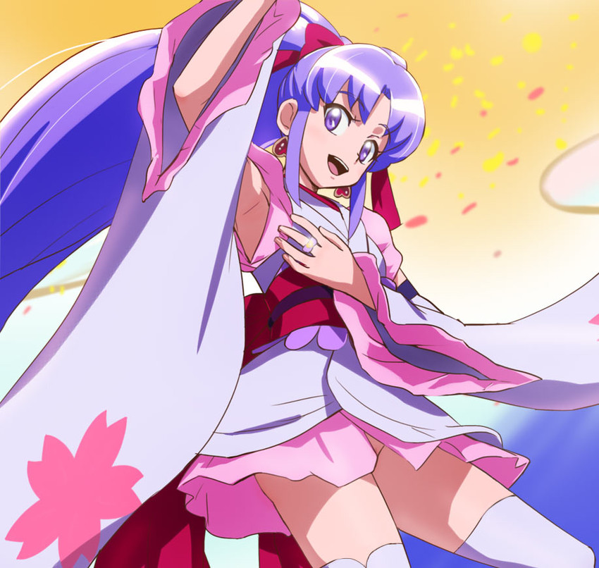 hikawa iona and cure fortune (precure and 1 more) drawn by haruyama_kazunori