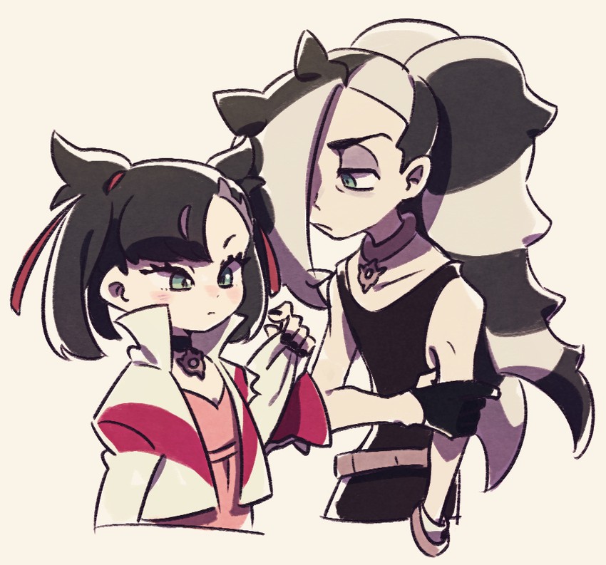 marnie and piers (pokemon and 1 more) drawn by ukata