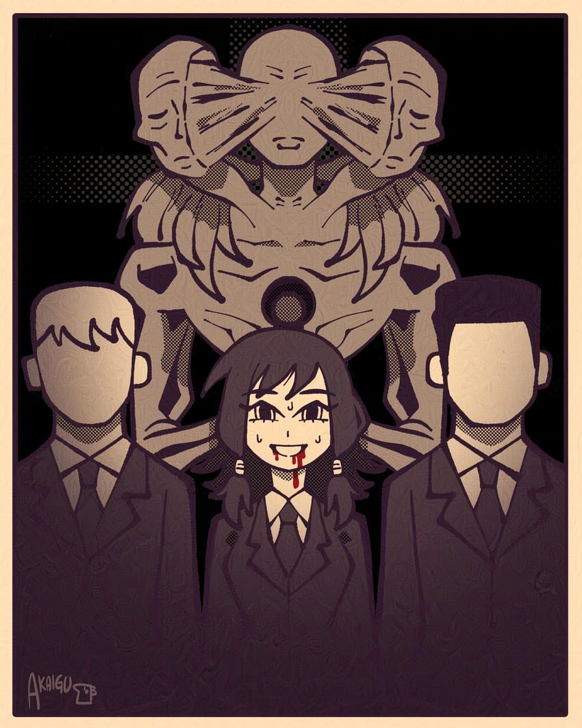 mifune fumiko and aging devil (chainsaw man) drawn by akaiguarts