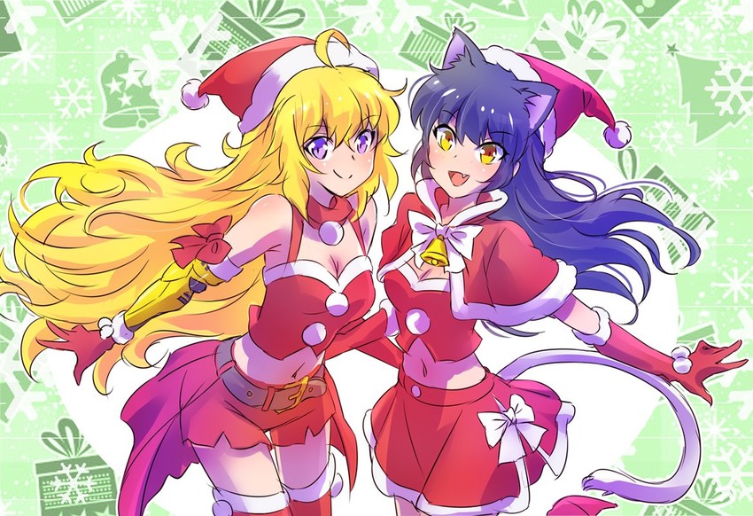 yang xiao long and blake belladonna (rwby) drawn by iesupa