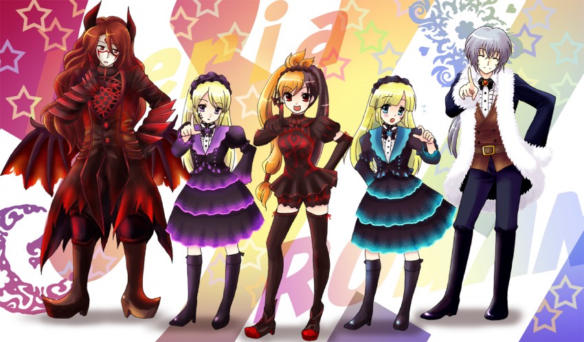 hortense, violette, hiver laurant, layla, and shaytan (suzumiya haruhi no yuuutsu and 3 more) drawn by kazabuki_sei