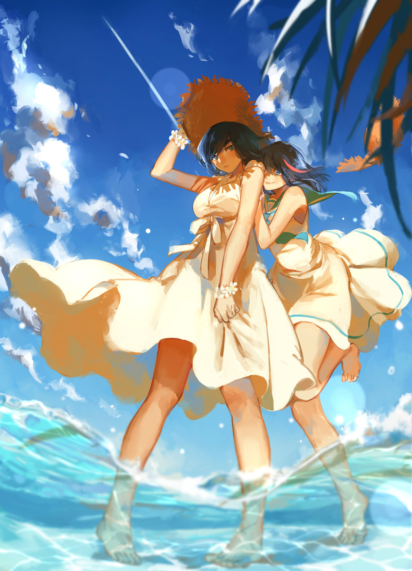 matoi ryuuko and kiryuuin satsuki (kill la kill) drawn by allenkung1