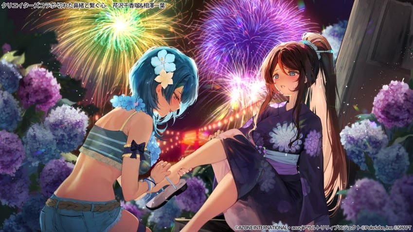 aizawa kazuha and serizawa chikaru (assault lily) drawn by weisuoxin