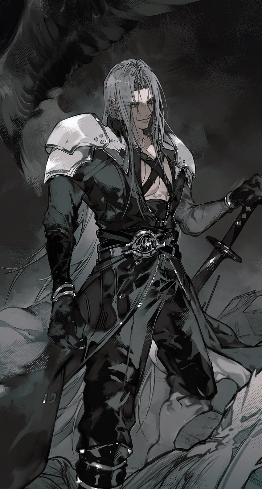 sephiroth (final fantasy and 1 more) drawn by gyulseu