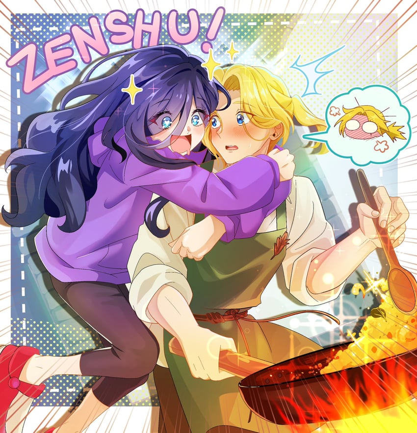hirose natsuko and luke braveheart (zenshuu) drawn by sorahanayo