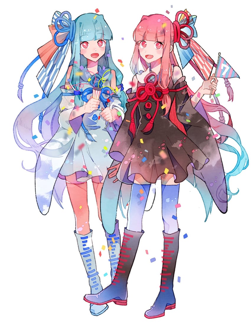 kotonoha akane and kotonoha aoi (voiceroid) drawn by yoshida_yoshitsugi