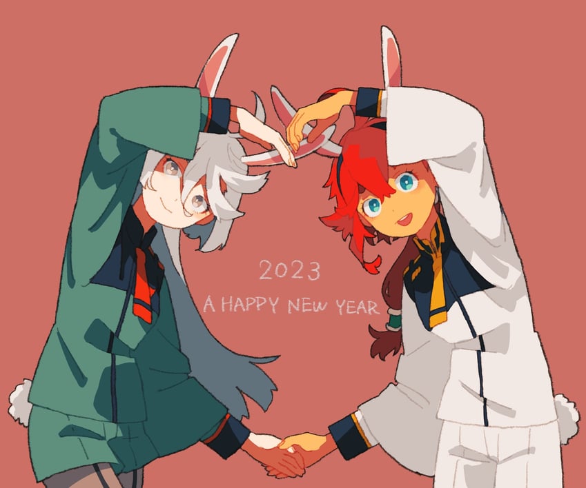 suletta mercury and miorine rembran (gundam and 1 more) drawn by dou_(mame_eee)