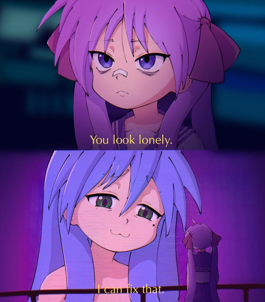 hiiragi kagami and izumi konata (lucky star and 2 more) drawn by prizraktoski