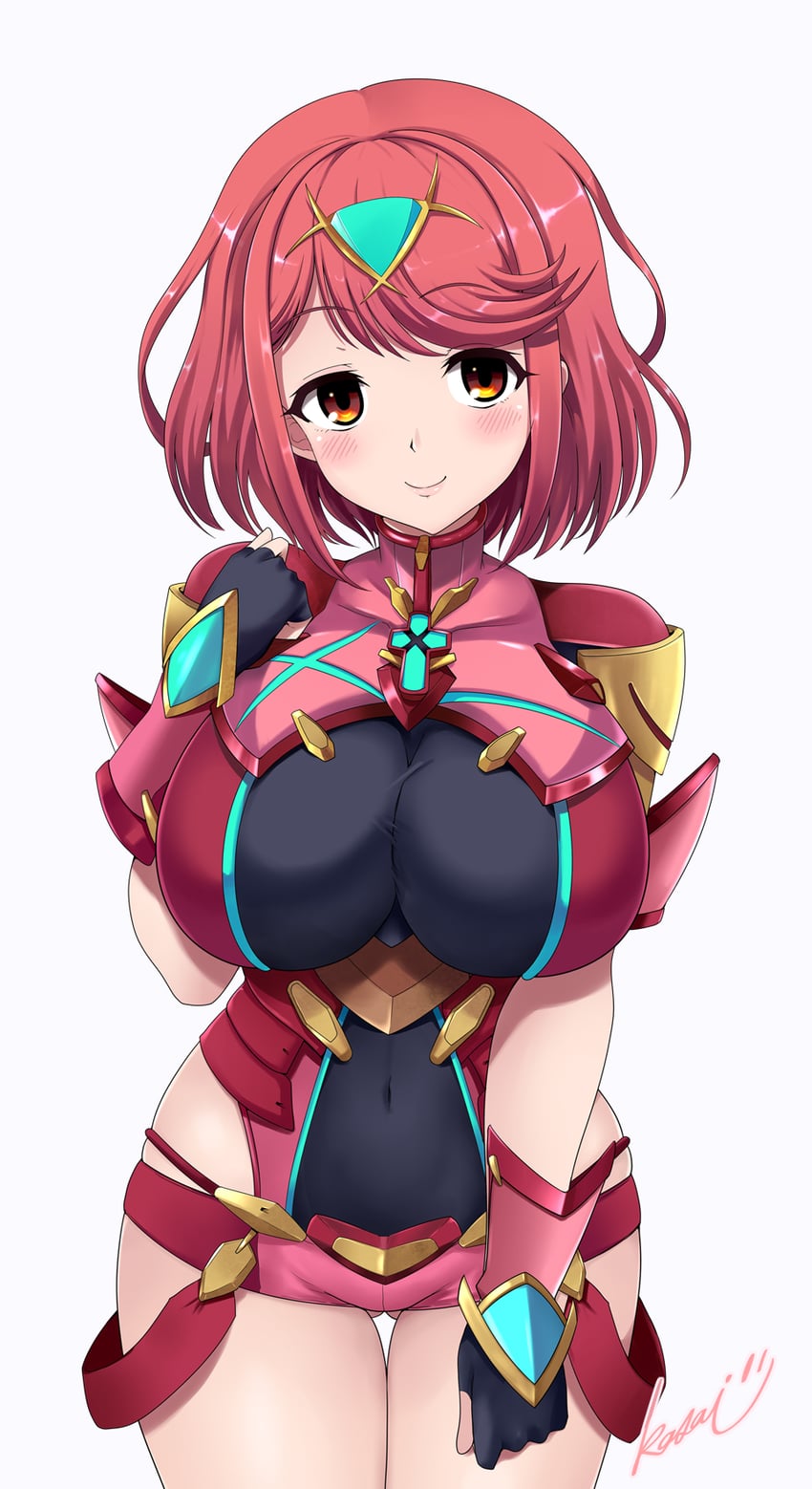 pyra (xenoblade chronicles and 1 more) drawn by kasai_shin