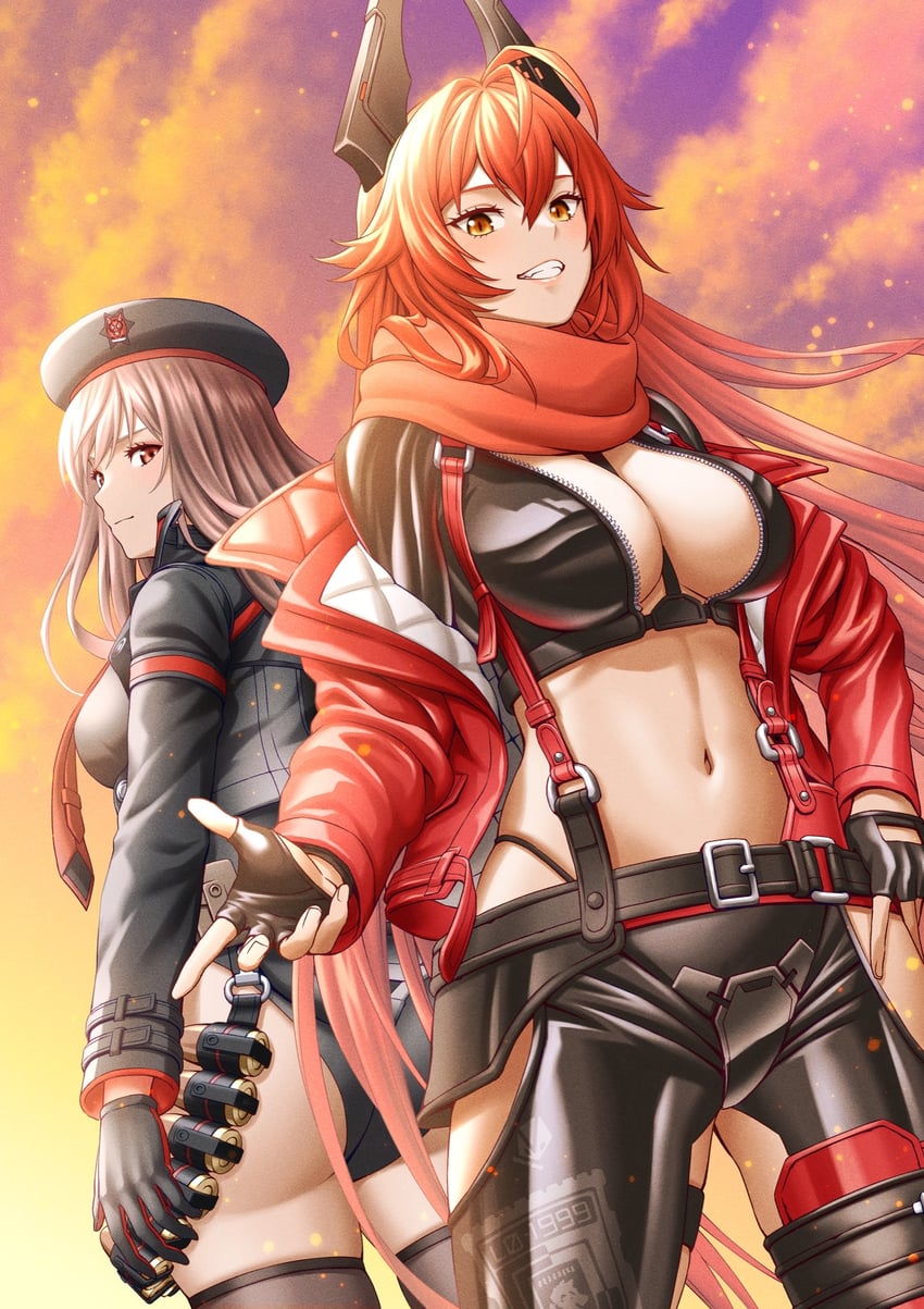 rapi and red hood (goddess of victory: nikke) drawn by masatoshi_1219