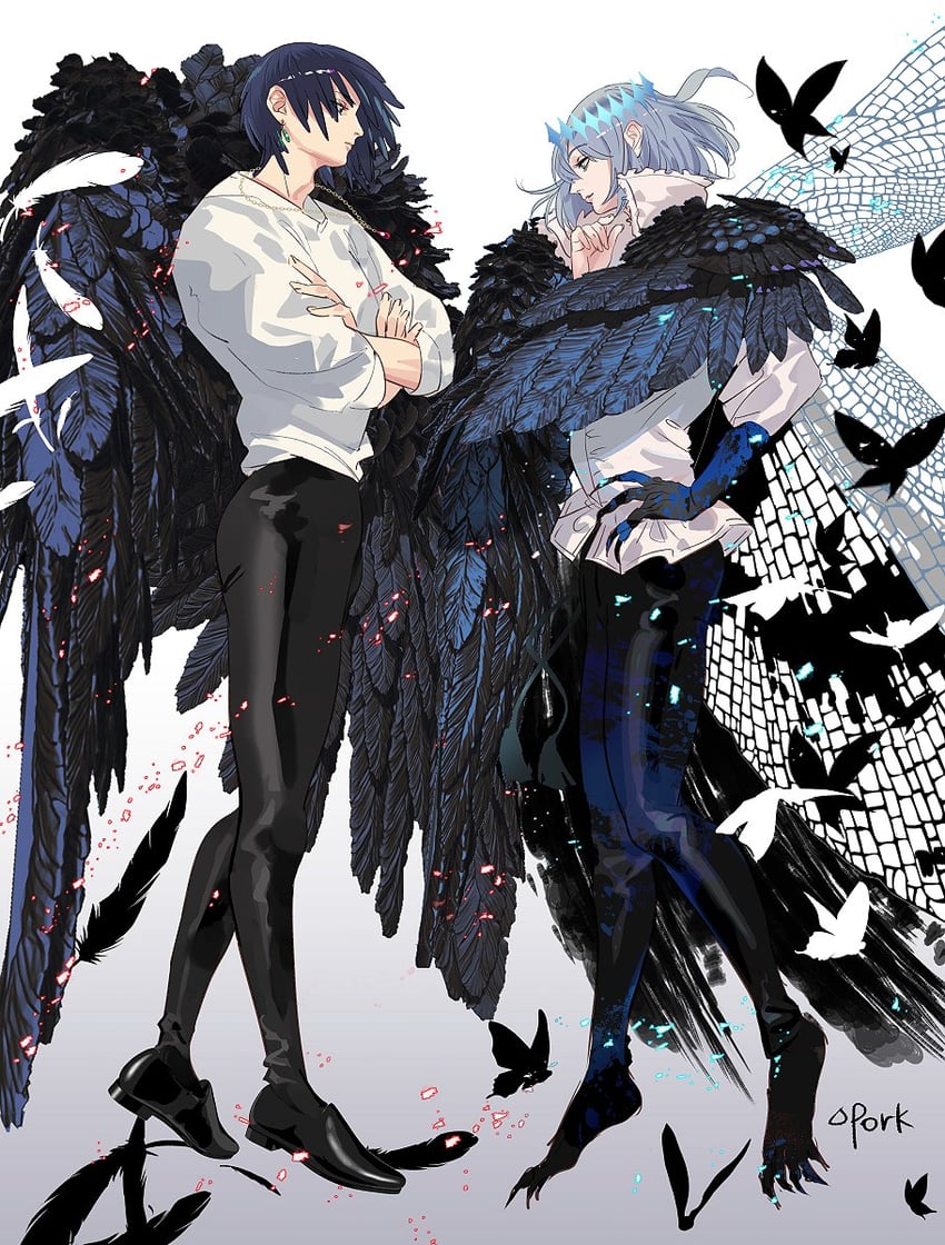oberon and howl pendragon (fate and 2 more) drawn by deltapork