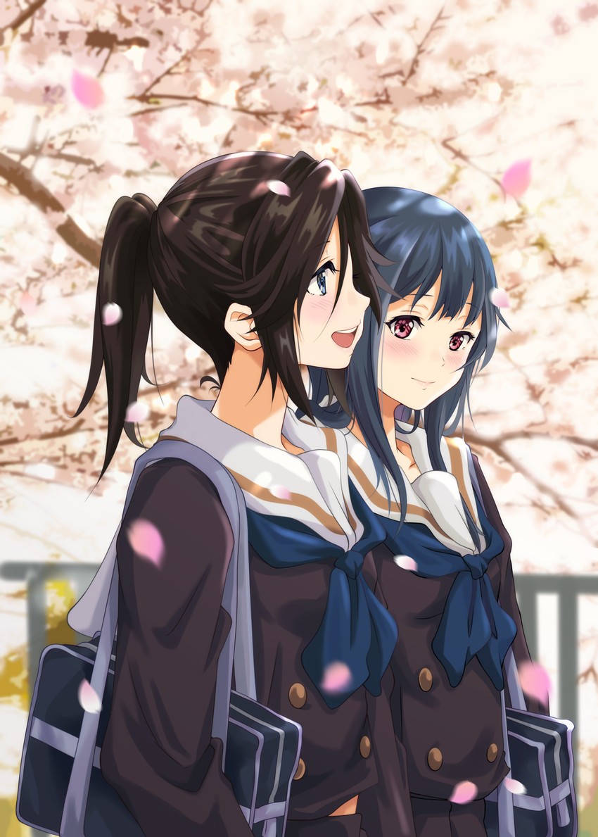 yoroizuka mizore and kasaki nozomi (hibike! euphonium and 1 more) drawn by kurumiyasan_ns