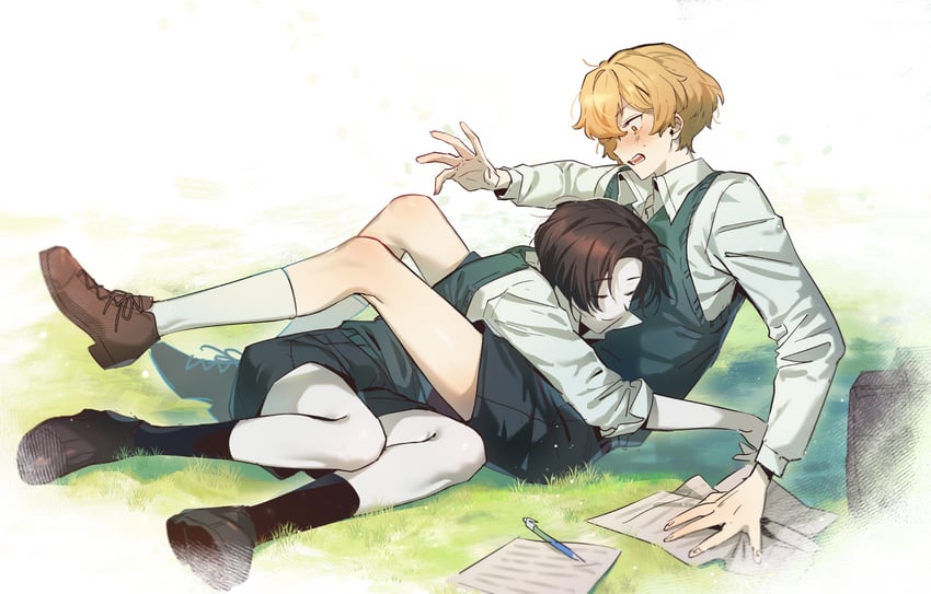 sinclair and demian (project moon and 1 more) drawn by hsh7955