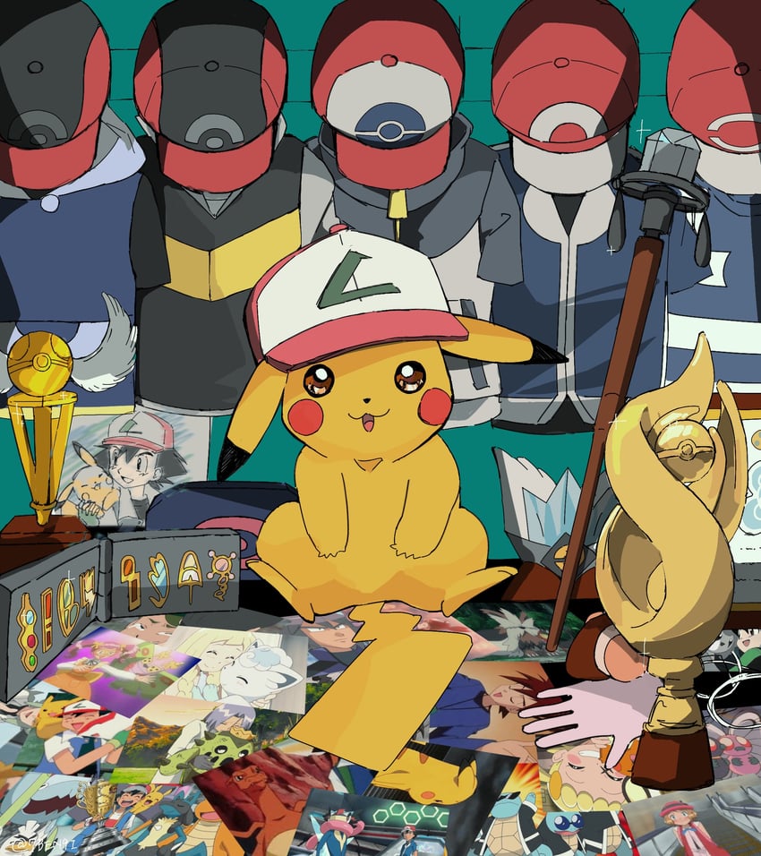 pikachu, lillie, may, ash ketchum, serena, and 26 more (pokemon and 8 more) drawn by 7ben9i