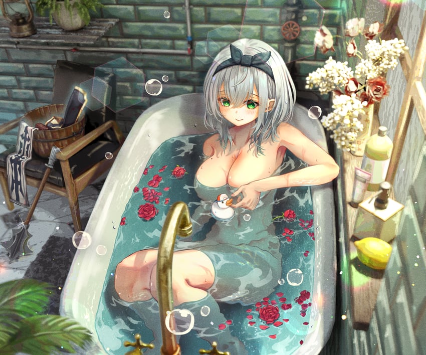 shirogane noel and subaru duck (hololive) drawn by annmitsu114